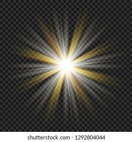 Vector illustration of abstract flare light rays