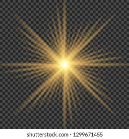 Vector illustration of abstract flare light rays