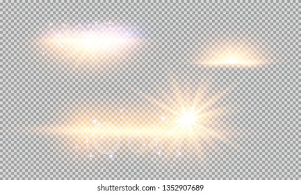 Vector illustration of abstract flare light rays. A set of stars, light and radiance, rays and brightness. Glow light effect. Vector illustration. Christmas flash Concept
