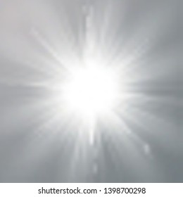 Vector illustration of abstract flare light rays. A set of stars, light and radiance, rays and brightness. Special effect isolated on transparent background.
