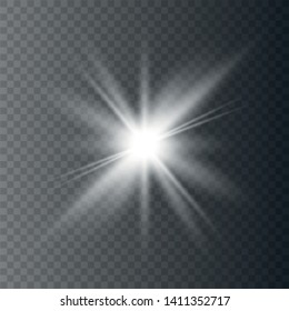 Vector illustration of abstract flare light rays. light and radiance, rays and brightness.