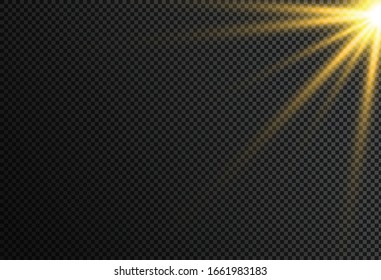 Vektorillustration Illustration abstrakter Flammenlichtstrahlen. Eine Reihe von Sternen, Licht und Strahlung, Strahlen und Helligkeit. Lichteffekt. Vektorillustration. Weihnachtsblitz-Konzept
