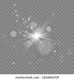 Vector illustration of abstract flare light rays