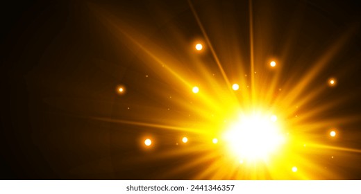 Vector illustration of abstract flare light rays