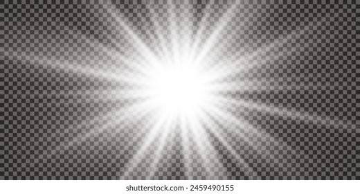 Ilustración vectorial de los rayos de luz de destellos abstractos
