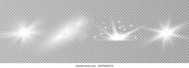 Vector illustration of abstract flare light rays	