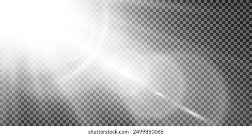 Ilustración vectorial de los rayos de luz de bengala abstractos