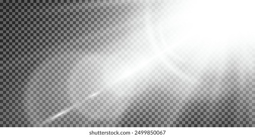 Vector illustration of abstract flare light rays