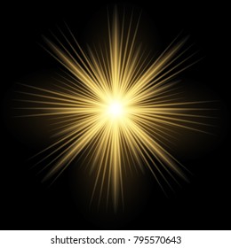 Vector illustration of abstract flare light rays