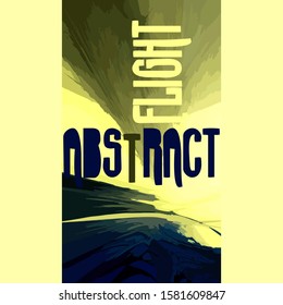 Vector illustration of Abstract Flight, vector template for design t-shirts, graphics