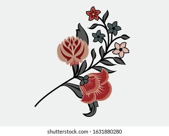 Vector illustration, abstract floral 