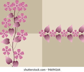 vector illustration of abstract floral