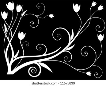 Vector Illustration of Abstract floral background