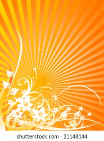 ilustración vectorial del fondo floral abstracto