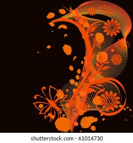 vector illustration of an abstract floral background