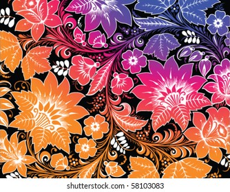 Vector illustration of abstract floral ornament
