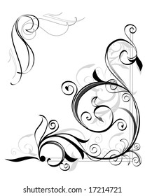 vector illustration of an abstract floral pattern