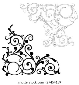 ilustración vectorial del patrón floral abstracto