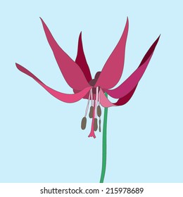 Vector illustration with abstract flower