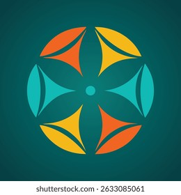 Vektorgrafik einer abstrakten Blume