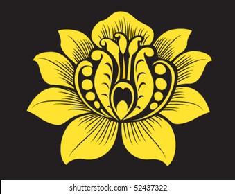 Vector illustration of abstract flower
