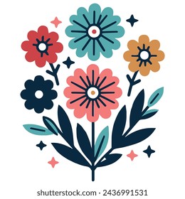 Vector illustration for abstract flower bunch. for wedding card designing and invitation cards and greeting cards. For Facebook post designing and UI and UX.