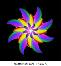 Vector illustration of abstract flower design
