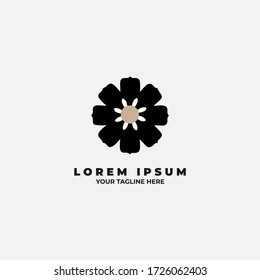 Vector illustration of abstract flower logo design. suitable for business logos or symbols