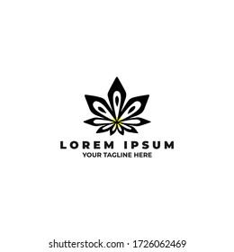 Ilustración vectorial del diseño del logo de la flor abstracta. adecuado para logotipos o símbolos comerciales