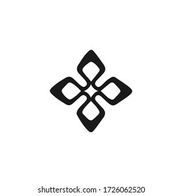 Vector illustration of abstract flower logo design. suitable for business logos or symbols