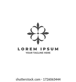 Ilustración vectorial del diseño del logo de la flor abstracta. adecuado para logotipos o símbolos comerciales