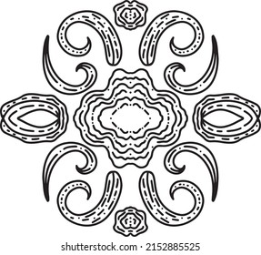 Vector illustration of abstract flower. It is perfect as a print on different items, such as gift cards, invitations, logo, etc.