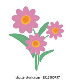 Vector illustration of abstract flowers.