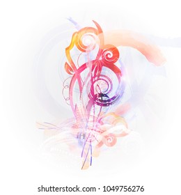 Vector illustration of abstract flowers background. Pink yellow.