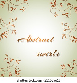 Vector illustration of abstract flowers on a light background for text