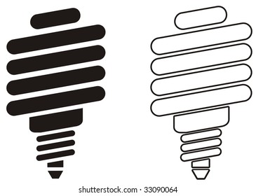 Vector illustration of an abstract fluorescent bulb ideal for decal, digital stamp and more