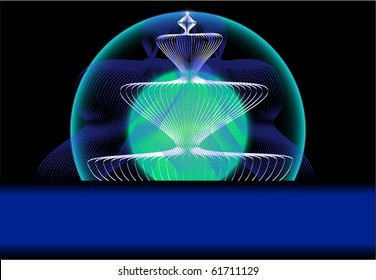 vector illustration abstract fountain