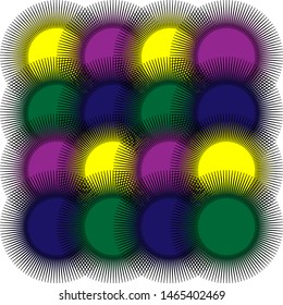 Vector illustration of abstract four coloured pattern