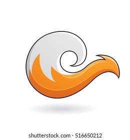 Vector Illustration of Abstract Fox Icon isolated on a white background