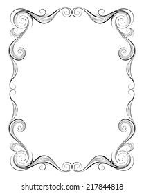 Vector illustration.  Abstract frame. Design elements