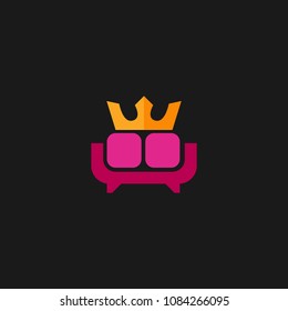 Vector illustration of abstract furniture logo design concept. Symbol and icon template of sofa, table, chair, and home interior