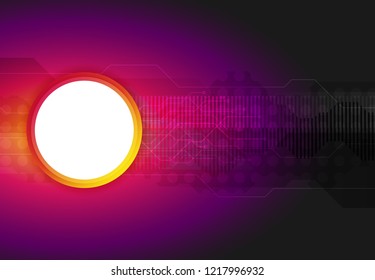 Vector illustration Abstract futuristic circuit board, hi-tech computer digital technology concept