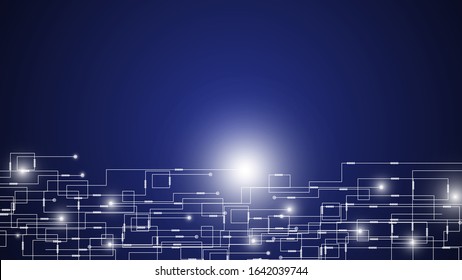  Vector illustration. Abstract futuristic circuit board,technology innovation.dark blue color ackground 