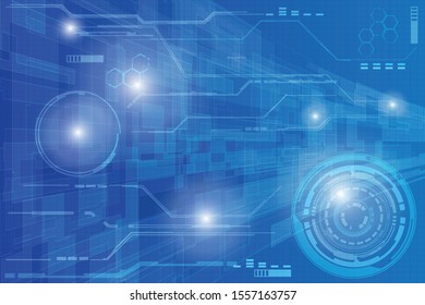 Vector illustration of abstract futuristic digital high technology background.Digital communication innovation and technology concepts.