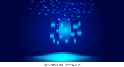 Vector illustration Abstract futuristic hexagons and circuit board, high computer technology, innovation communication concept. Dark blue color background