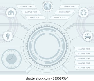 Vector illustration of a abstract futuristic interface