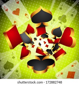 Vector illustration of abstract gambling background. 
