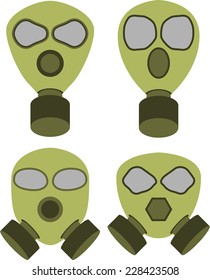 Vector illustration of abstract gas masks