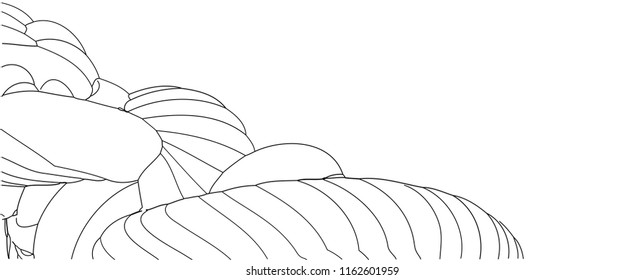 Vector illustration of an abstract geometric backdrop consisting of elements of different shapes and sizes on a white background. Suitable as a template for a coloring book.