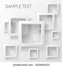 Vector illustration of an abstract geometric background consisting of intersecting shapes with a shadow, infographics.3D Render